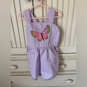 The Beaufort Bonnet Company Lavender Butterfly Overalls